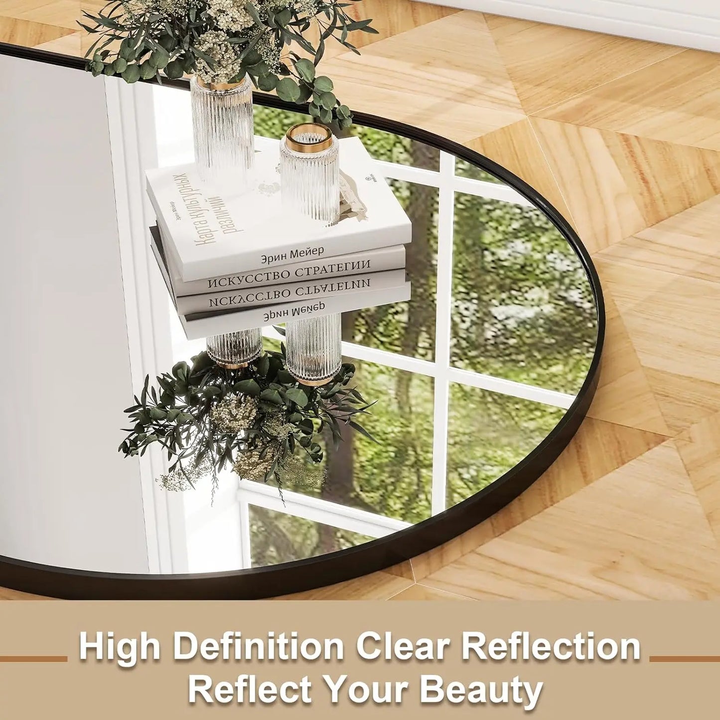 Harritpure Full Length Mirror With Aluminum Frame And Arched Top For Modern Home Decor 71 Inch By 26 Inch-A