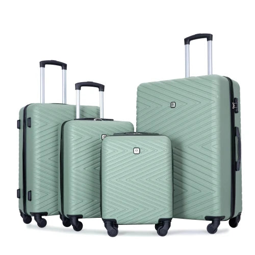 Travelhouse 4 Piece ABS Luggage Set With Spinner Wheels And TSA Locks Hardside Waterproof Suitcases-A