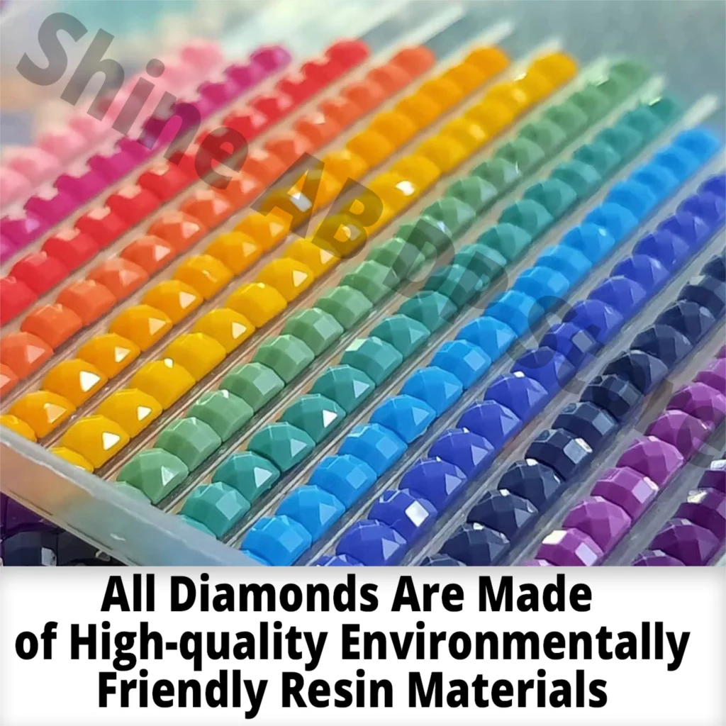 Fairy Dust Resin 5D Diamond Painting Kit Town Full Square Drill Velvet Canvas With Dense Coverage-A