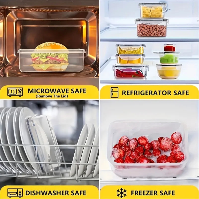 Airtight Food Storage Containers 48 Piece Set Stackable With Locking Lids BPA Free Leak Proof Labels Included-A