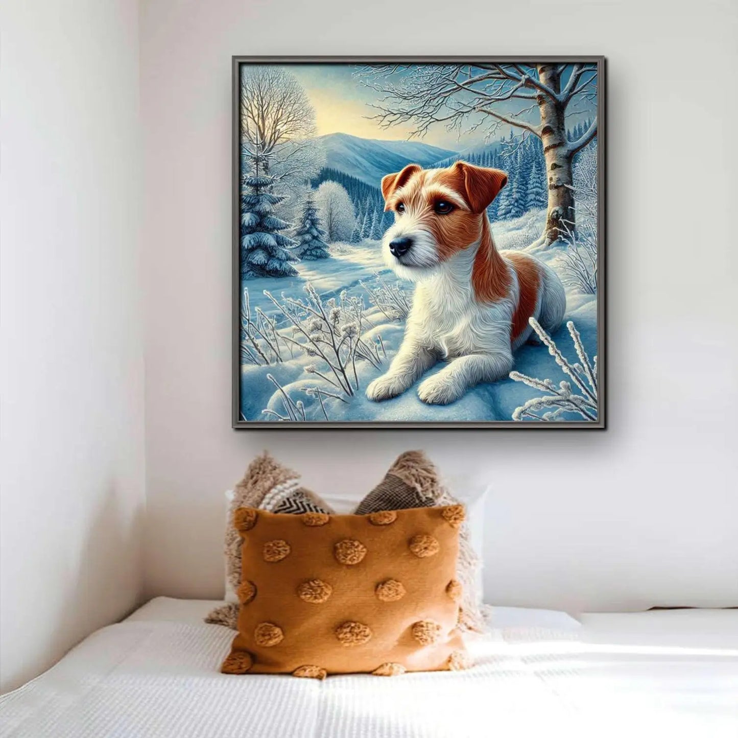5D Diamond Art Painting Jack Russell Terrier Mosaic Kit A Full Pasting Area Includes Canvas Tools-A