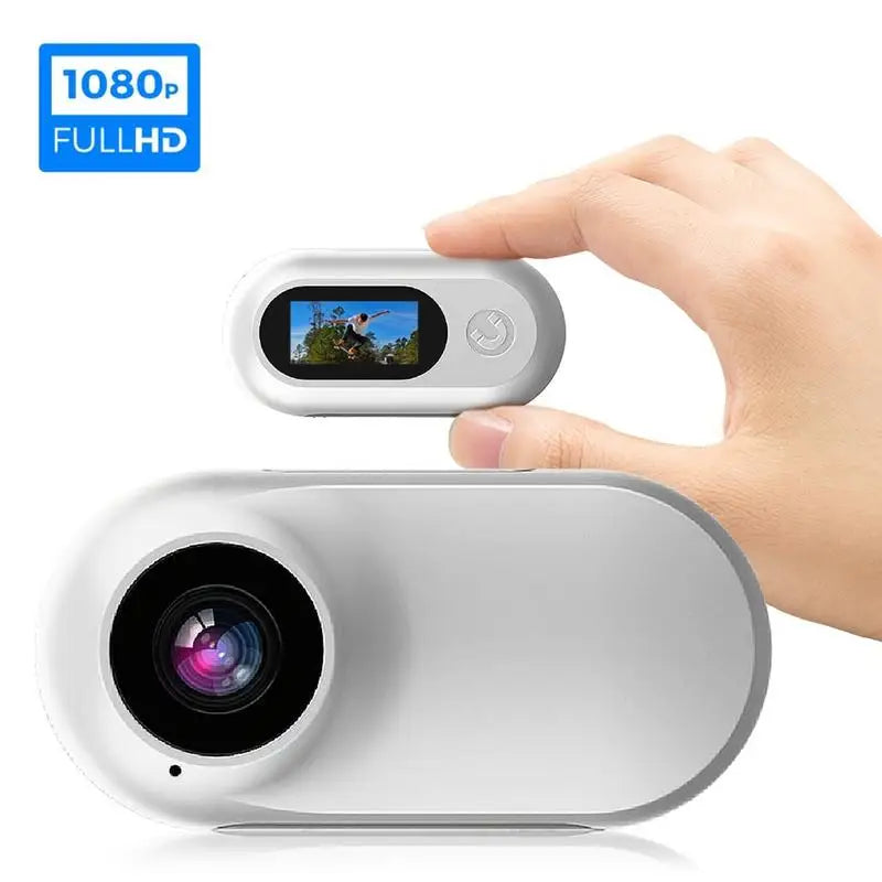 Pet Collar Camera HD 1080p Mini With Screen For Outdoor Recording Built In 0.96 Inch LCD-A