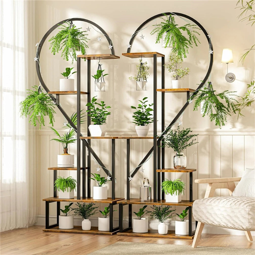 Wisfor Heart Shaped 6 Tier Plant Stand Display