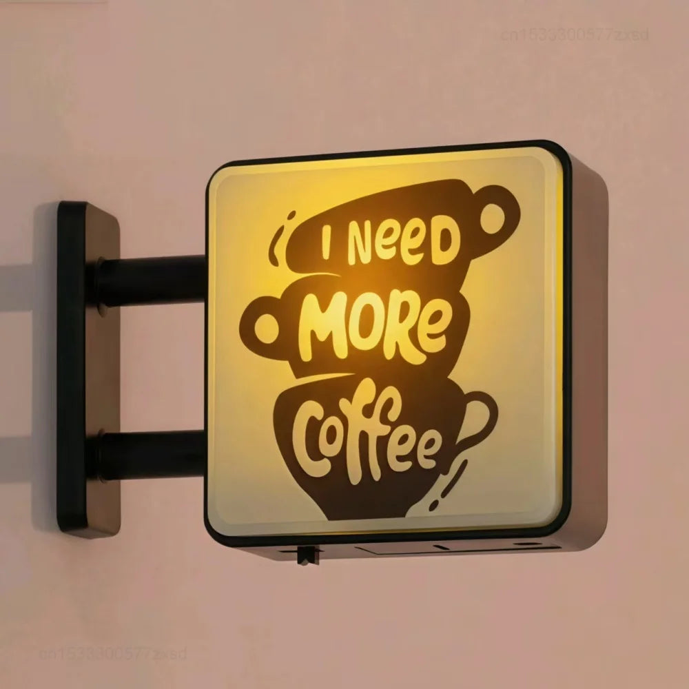 Retro Coffee Corner Light Sign Fridge Magnet For Home Decor And Kitchen Vibe Brightens Your Fridge-A