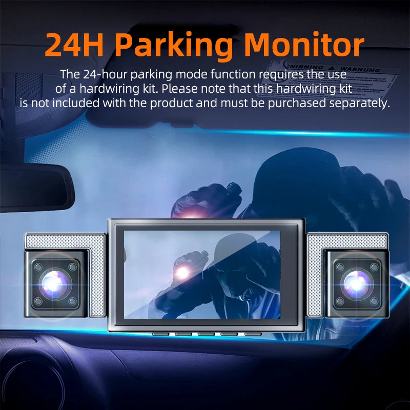 MUÜBAER 4K 360 Dash Cam 4 Channel With GPS 5GHz WiFi Front Left Right Rear 360 Degree View-A