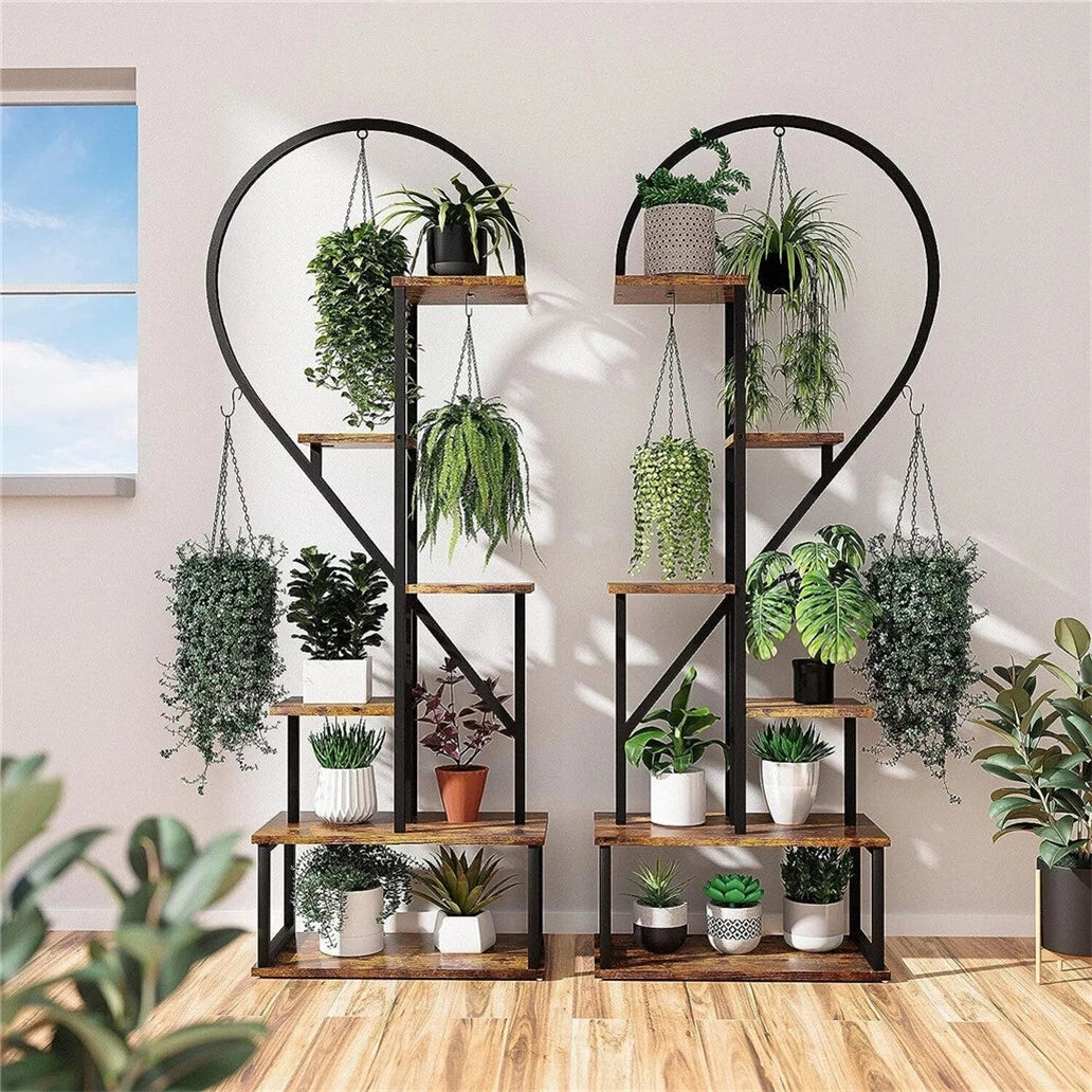 Wisfor Heart Shaped 6 Tier Plant Stand Display