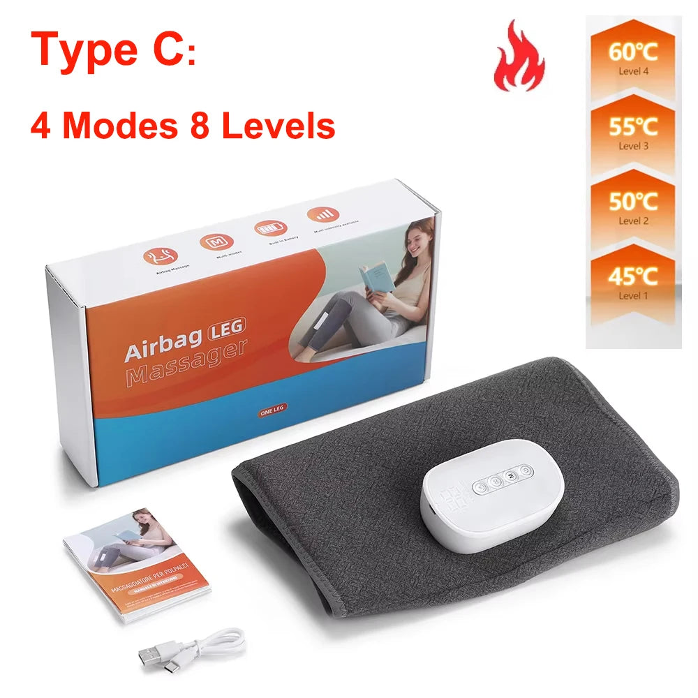 PASTSKY Wireless Leg Massager ITS885B Calf Massage With 360 Degree Air Pressure Three Modes Adjustable Heat-A