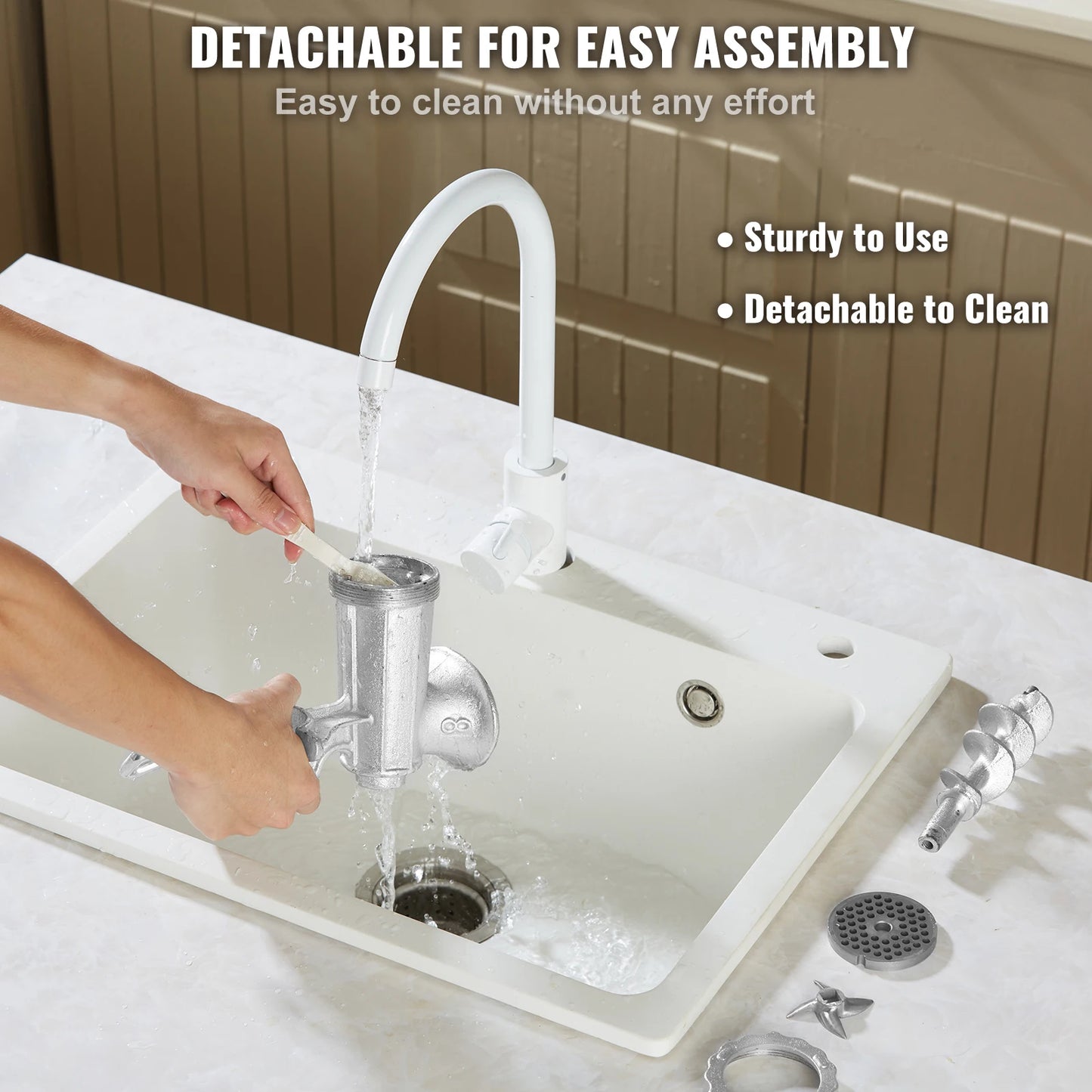 Succebuy Manual Meat Grinder Cast Iron Table Clamp Mincer