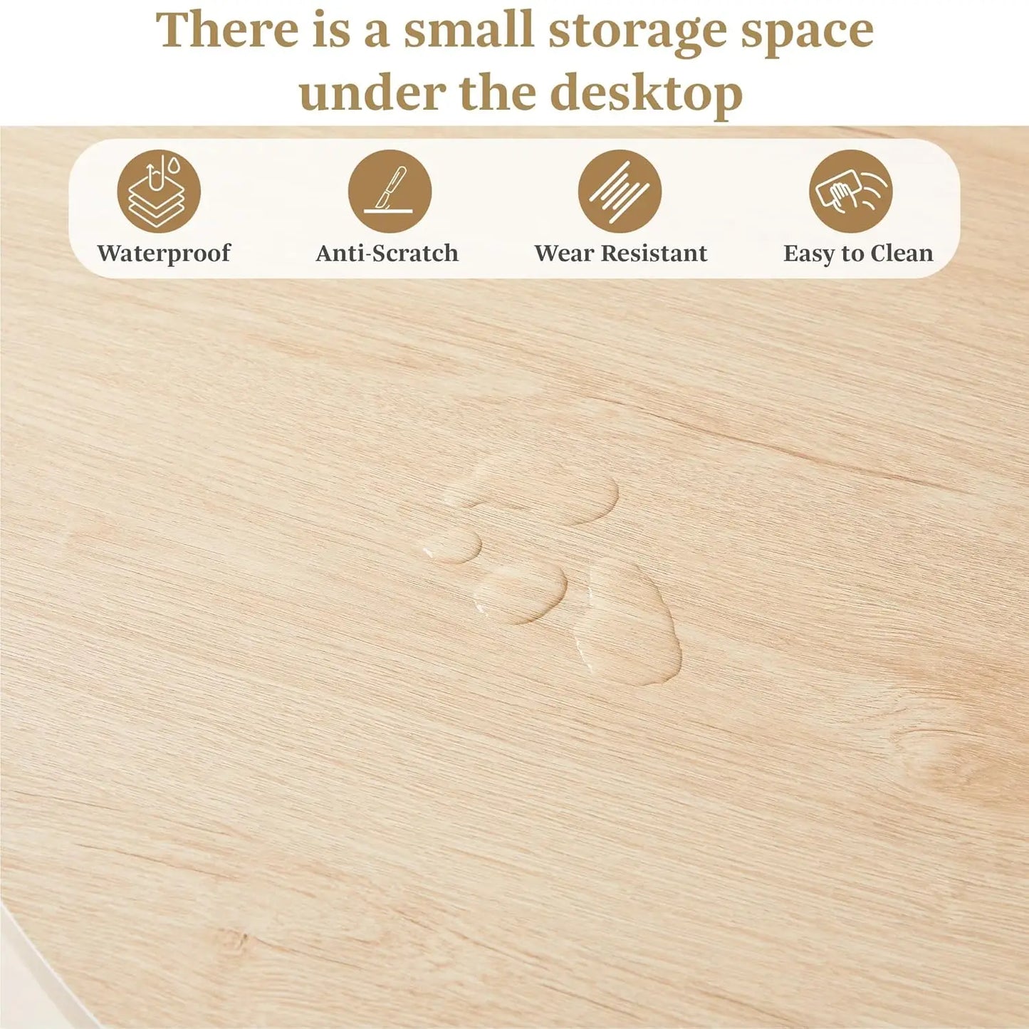 Extendable Round To Oval Dining Table With Hidden Storage Cabinet For Four To Six Guests Space Saving Modern Wood-A