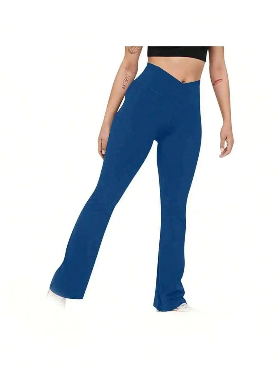 Women's High Waisted Flare Yoga Pants Soft Stretch Wide Leg
