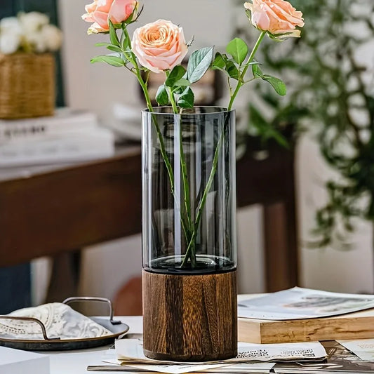 Light Luxury Retro Glass Vase For Living Room Table Decor