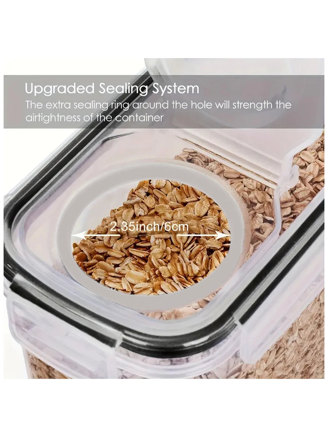 4 Pack 4L Large Airtight Food Storage Containers With Lids BPA Free Pantry Organizer-A