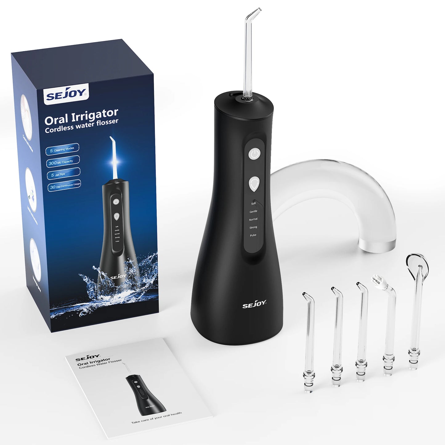 Sejoy Water Flosser Professional For Braces And Gums With 1600 To 1999 Pulses Per Minute For Orthodontic Care-A
