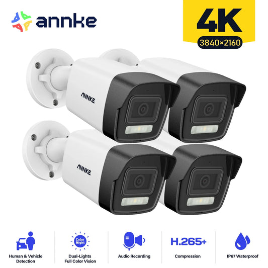 ANNKE 8MP POE Security Camera Kit With Night Vision Weatherproof
