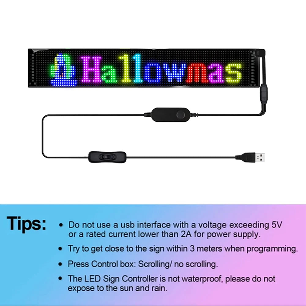 GOTUS LED Matrix Panel Advertising Sign With Remote Bluetooth Control For Flexible Venues And Events-A