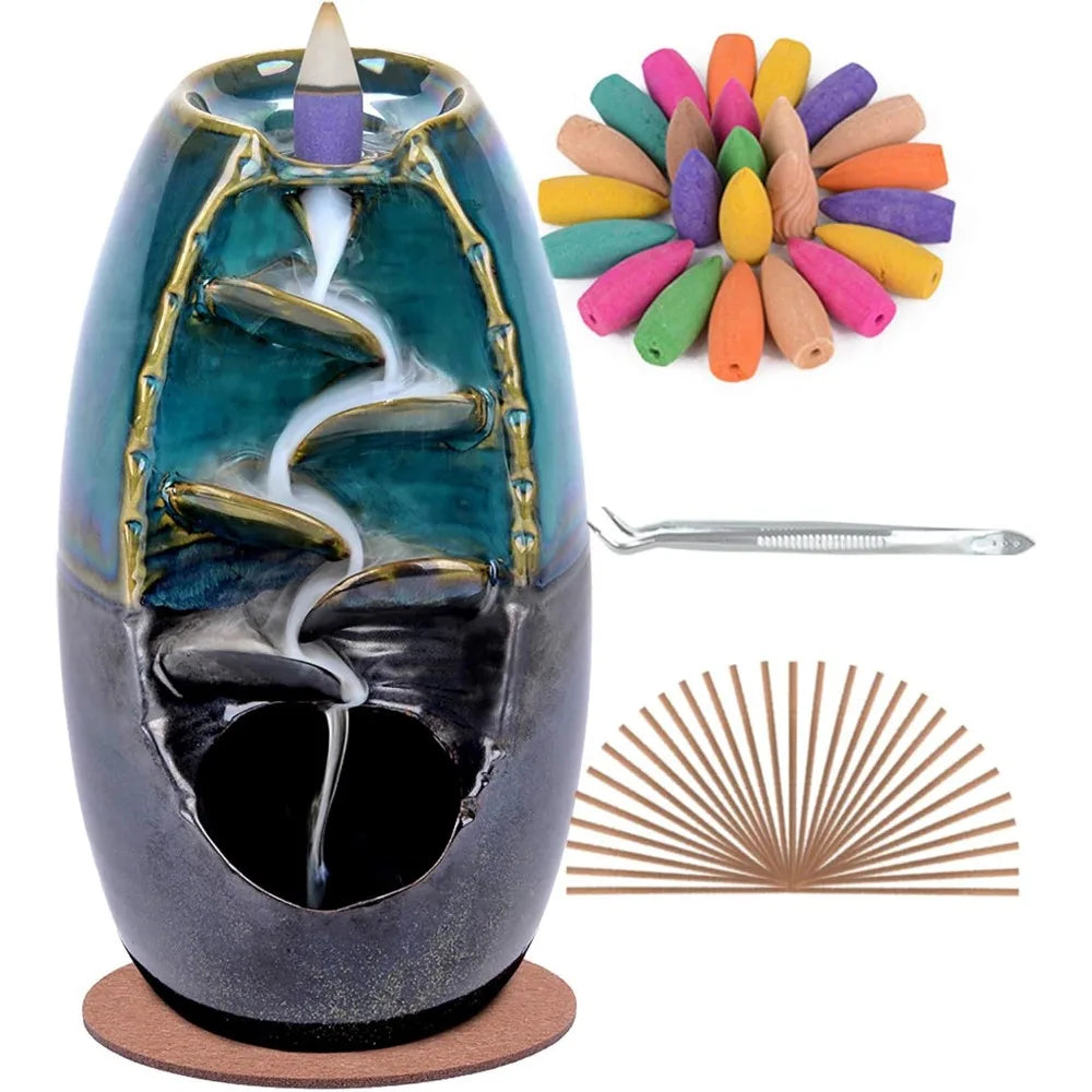 Spacekeeper Ceramic Backflow Incense Holder Waterfall Burner