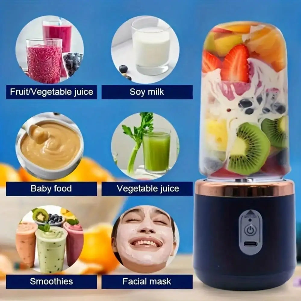 Portable Dual Cup Juicer Blender USB Rechargeable On The Go Blender For Smoothies And Iced Coffee-A