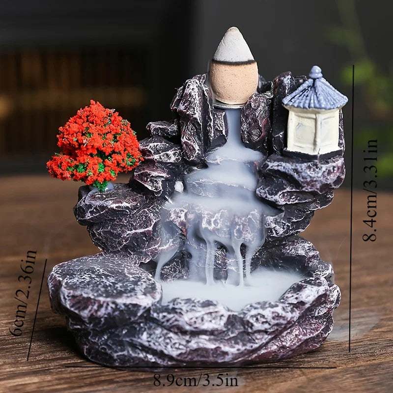 Backflow Incense Burner Waterfall Holder For Aromatherapy Decor