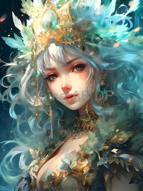 Potdemiel Resin AB Fairy Dust 5D Diamond Painting Kit A Light Up Full Drill Canvas With Color Shifting Sparkle-A