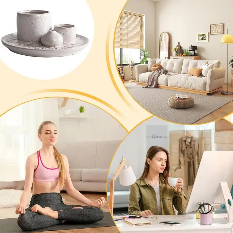 4 in 1 Ceramic Incense Burner Palo Santo Holder Stand