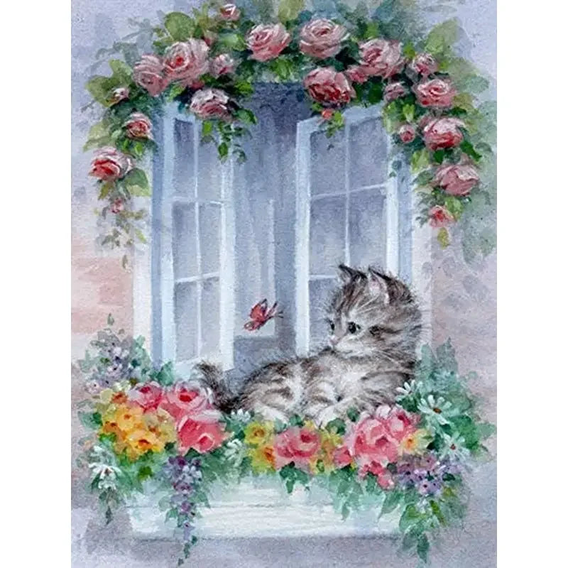 Fairy Dust Resin 5D Diamond Painting Kit Town Full Square Drill Velvet Canvas With Dense Coverage-A