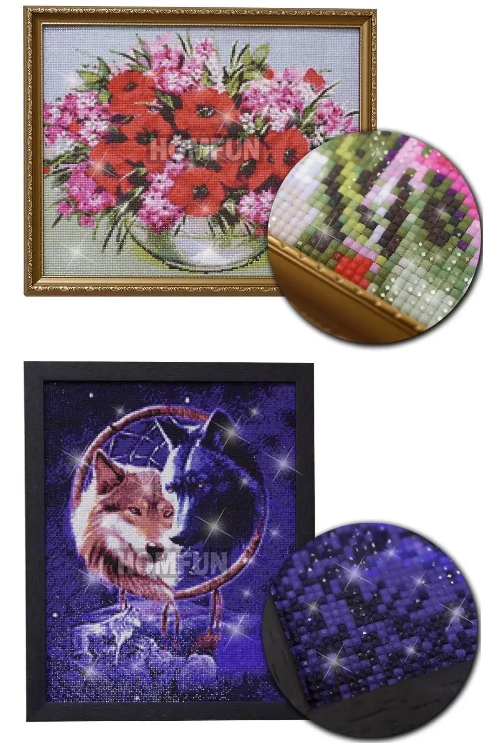 DiaPai Fairy Dust AB Diamond Painting Pattern Kit Woman Tattoo A Iridescent Wall Decor Portrait-A