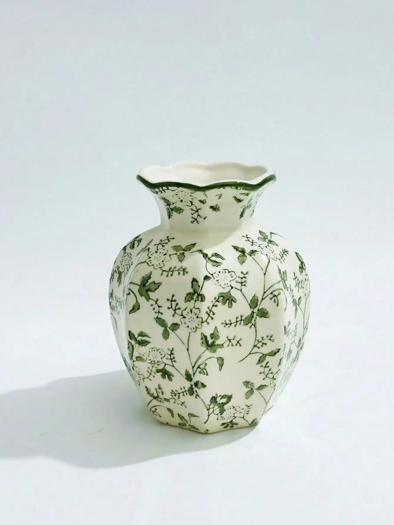 Porcelain Vase Chinese Retro Floral Decor For Living Room Multicolor Glaze Elegant Vintage Accent-A