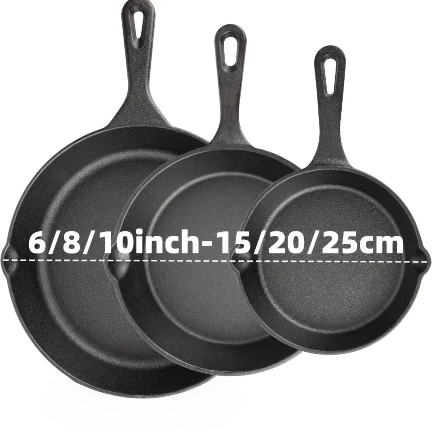 NOVELTY MOON Cast Iron Skillet Set For Oven Grill Campfire