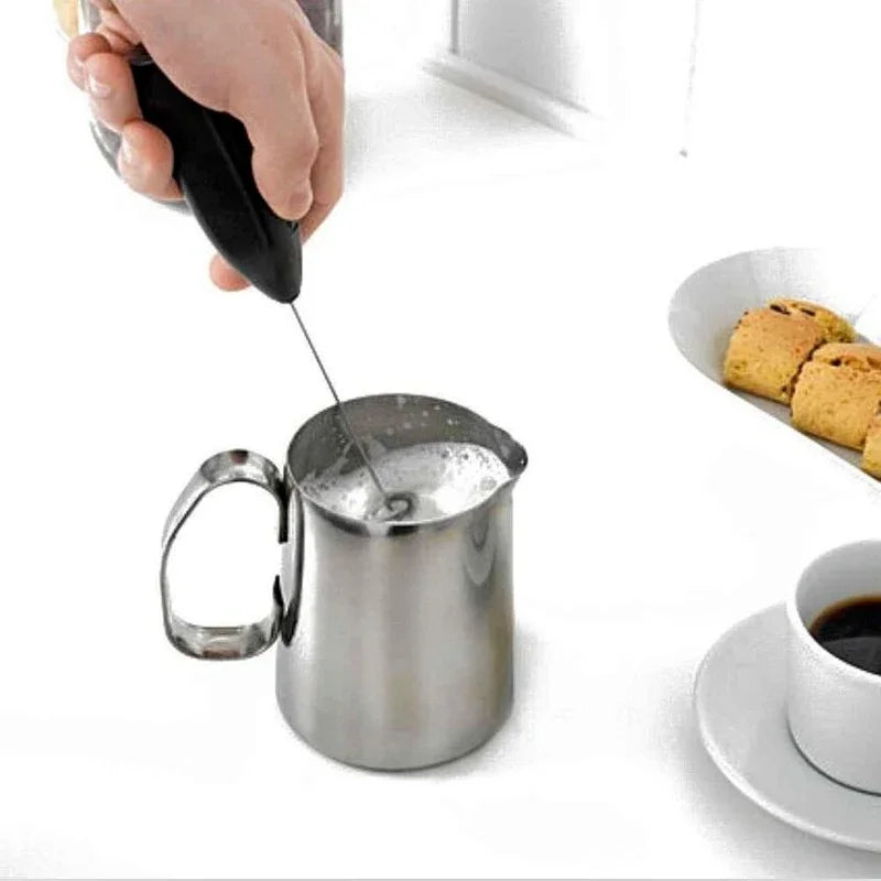 AEHOME Handheld Electric Milk Frother 1130 RPM Motor For Coffee Latte Cappuccino Velvety Microfoam At Home-A