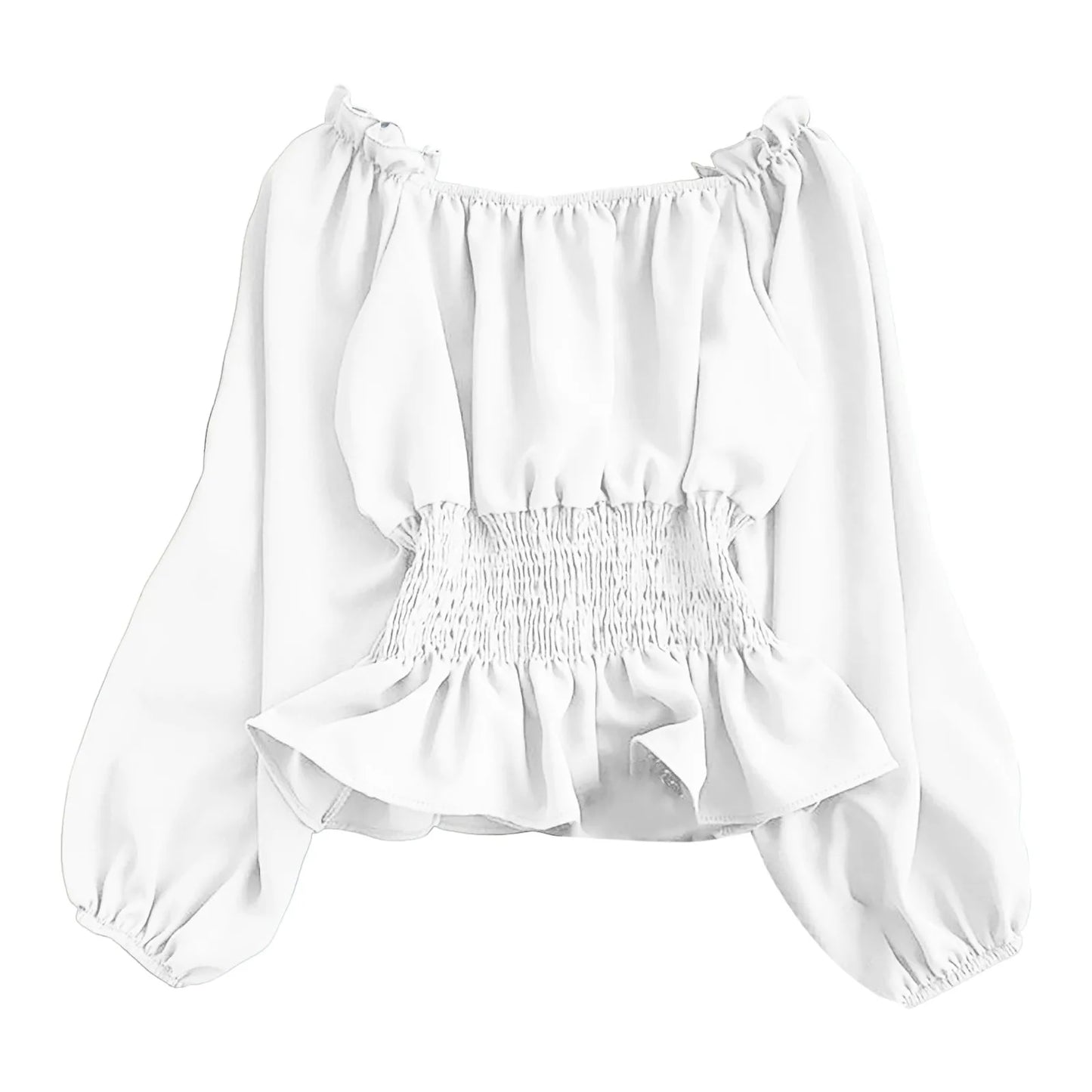 WHooHoo Women Gothic Long Sleeve Bell Sleeves Off Shoulder Turtle Neck Top
