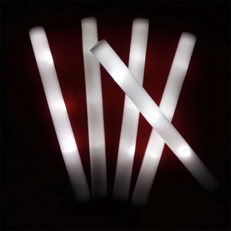 XIEJIAM LED Glow Foam Sticks RGB Bulk Party Supplies 12 Hour Battery Life And Pearl Cotton Foam For Comfortable Grip-A