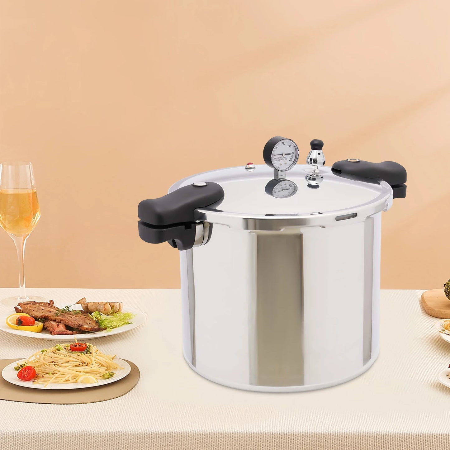 Explosion Proof Aluminum Pressure Cooker For Gas Stoves 90 KPa