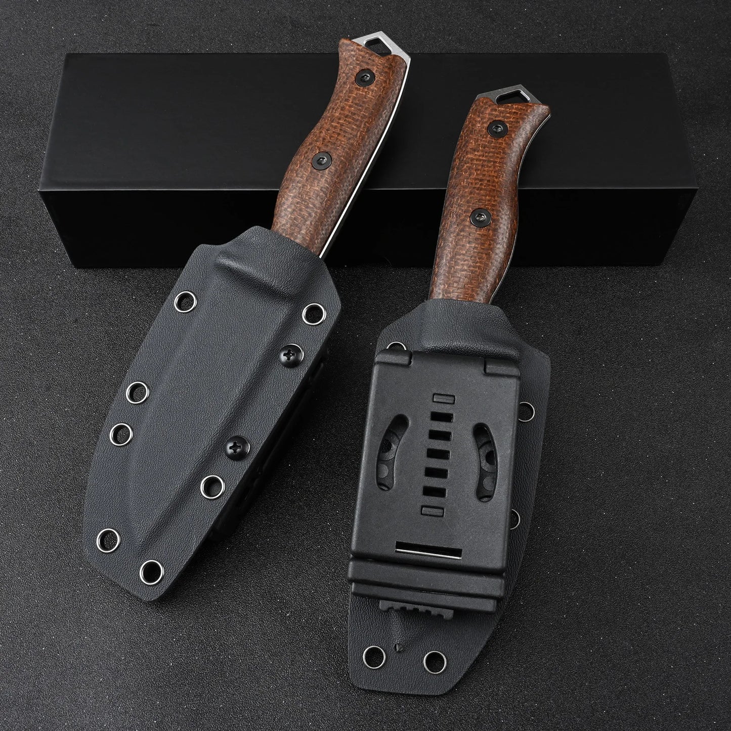 DC53 Steel EDC Utility Knife With Micarta Handle And Kydex Sheath For Everyday Carry And Precision Cutting Model A-A