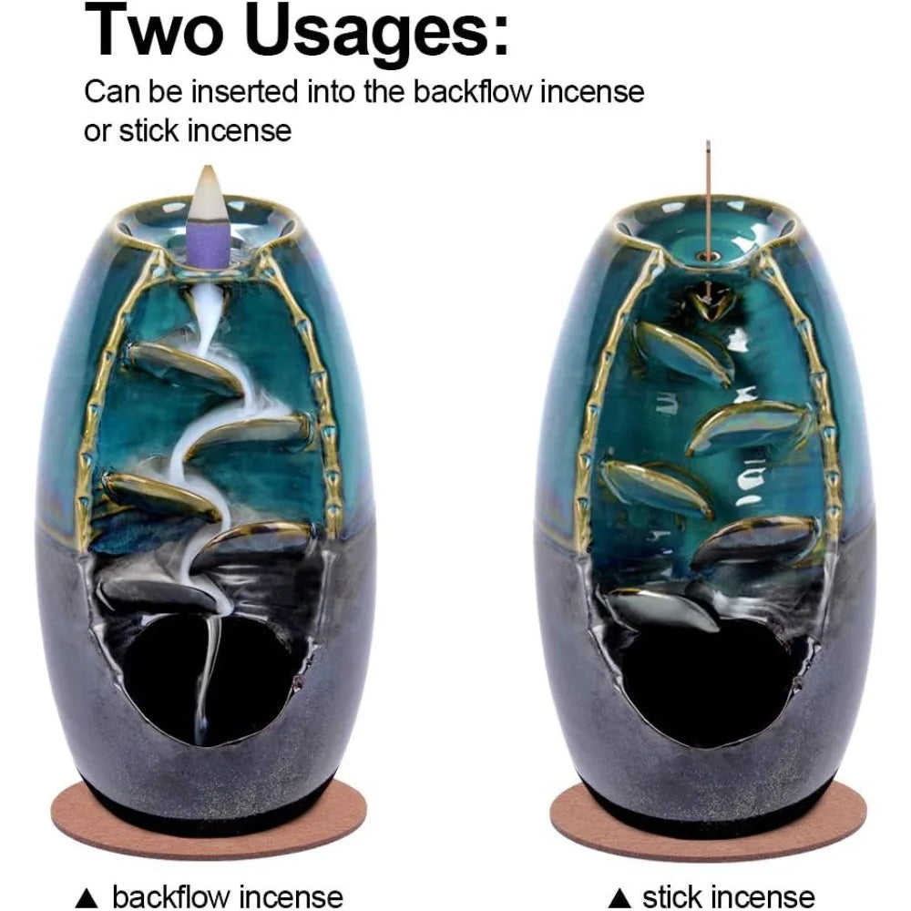 Spacekeeper Ceramic Backflow Incense Holder Waterfall Burner