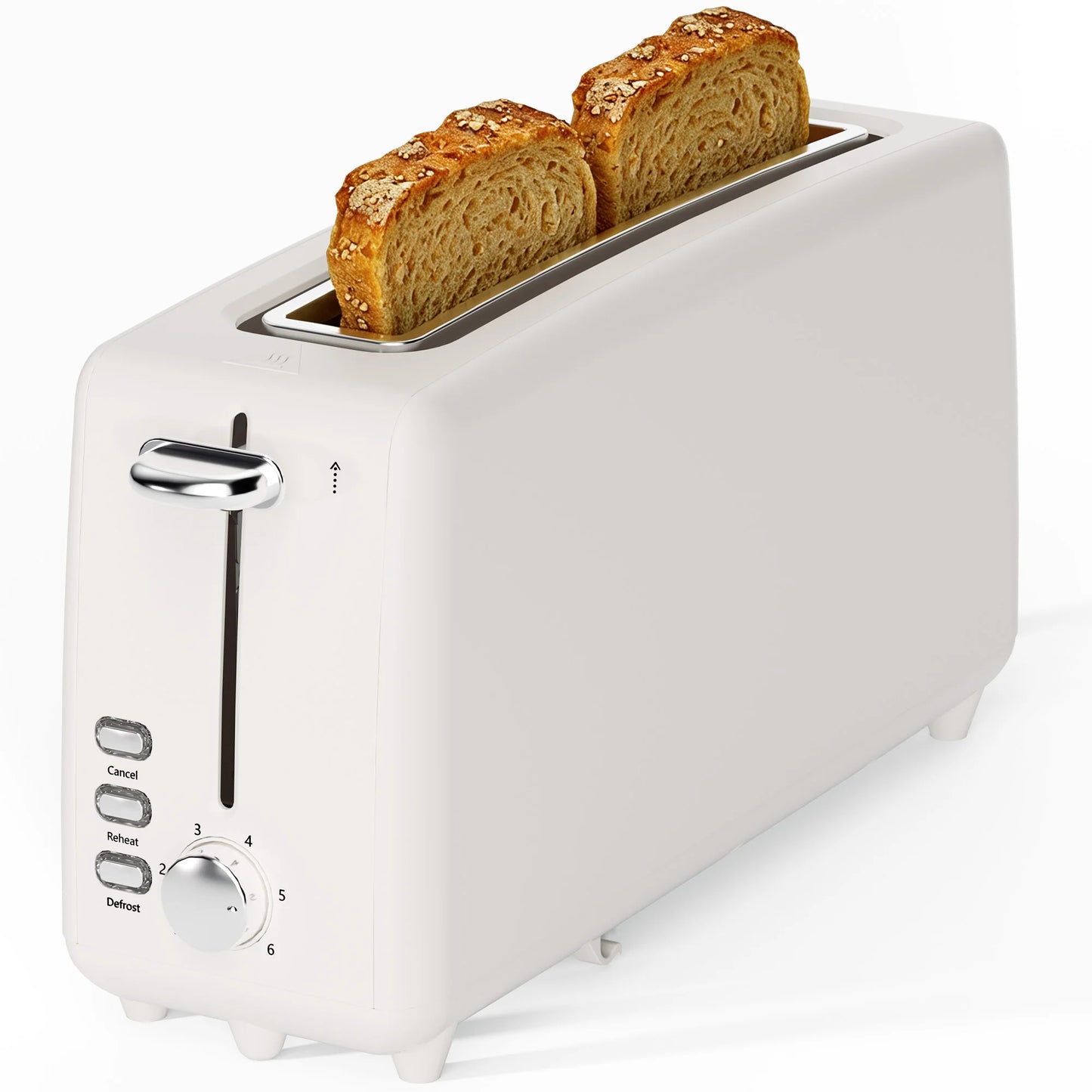 YUKOOL Stainless Steel Toaster With Long Slot Defrost Cancel Extra Long 10 Inch Slot-A