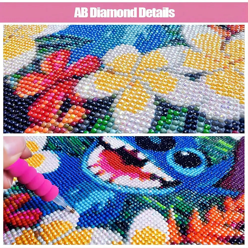 Fairy Dust Resin 5D Diamond Painting Kit Town Full Square Drill Velvet Canvas With Dense Coverage-A