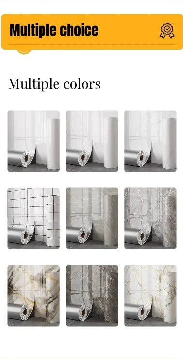Marble Foam Tile Self Adhesive Wallpaper For Walls And Bathrooms Peel And Stick PVC Vinyl Moisture Resistant-A