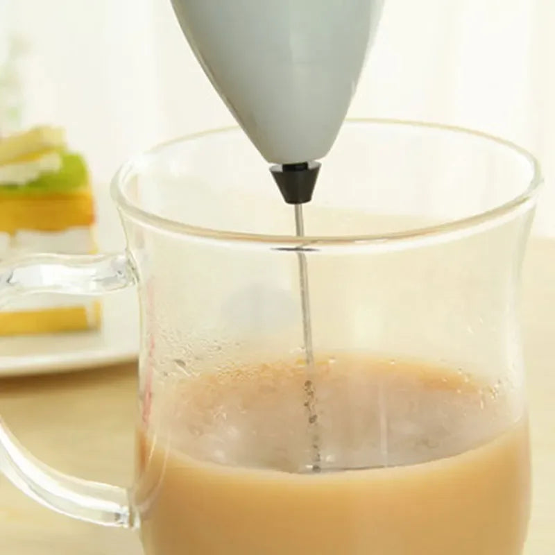 AEHOME Handheld Electric Milk Frother 1130 RPM Motor For Coffee Latte Cappuccino Velvety Microfoam At Home-A