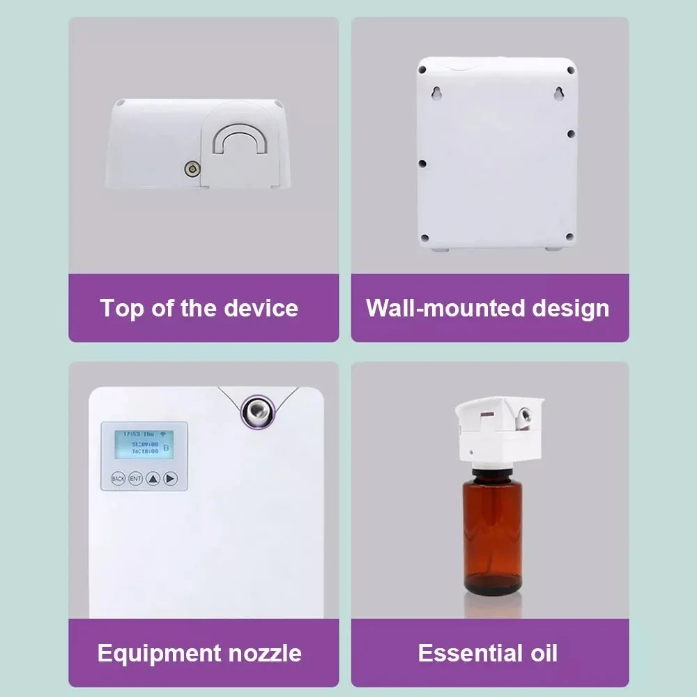 LuxPerfume WiFi Essential Oil Aroma Diffuser Control A for Home and Hotel Ambience Quiet and Versatile-A