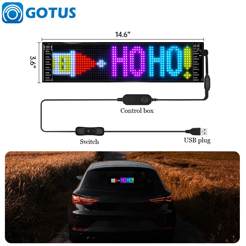 GOTUS LED Matrix Panel Advertising Sign With Remote Bluetooth Control For Flexible Venues And Events-A