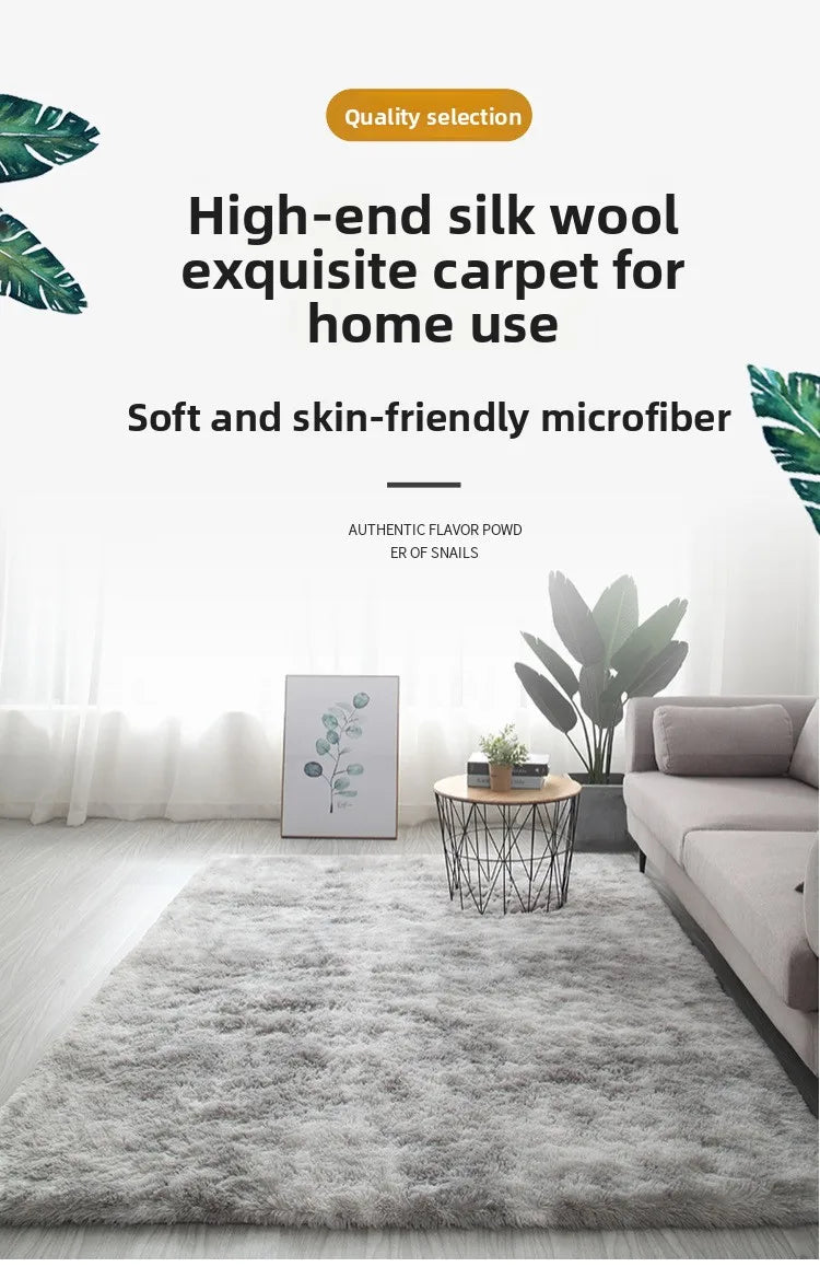 Rakks Tie Dye Silk Plush Geometric Living Room Rug 100 Percent Polyester Pile Ultra Soft-A