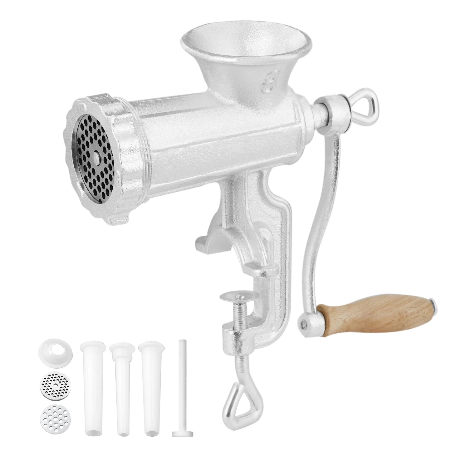 SucceBuy Manual Meat Grinder Heavy Duty Cast Iron Table Clamp Sausage Maker