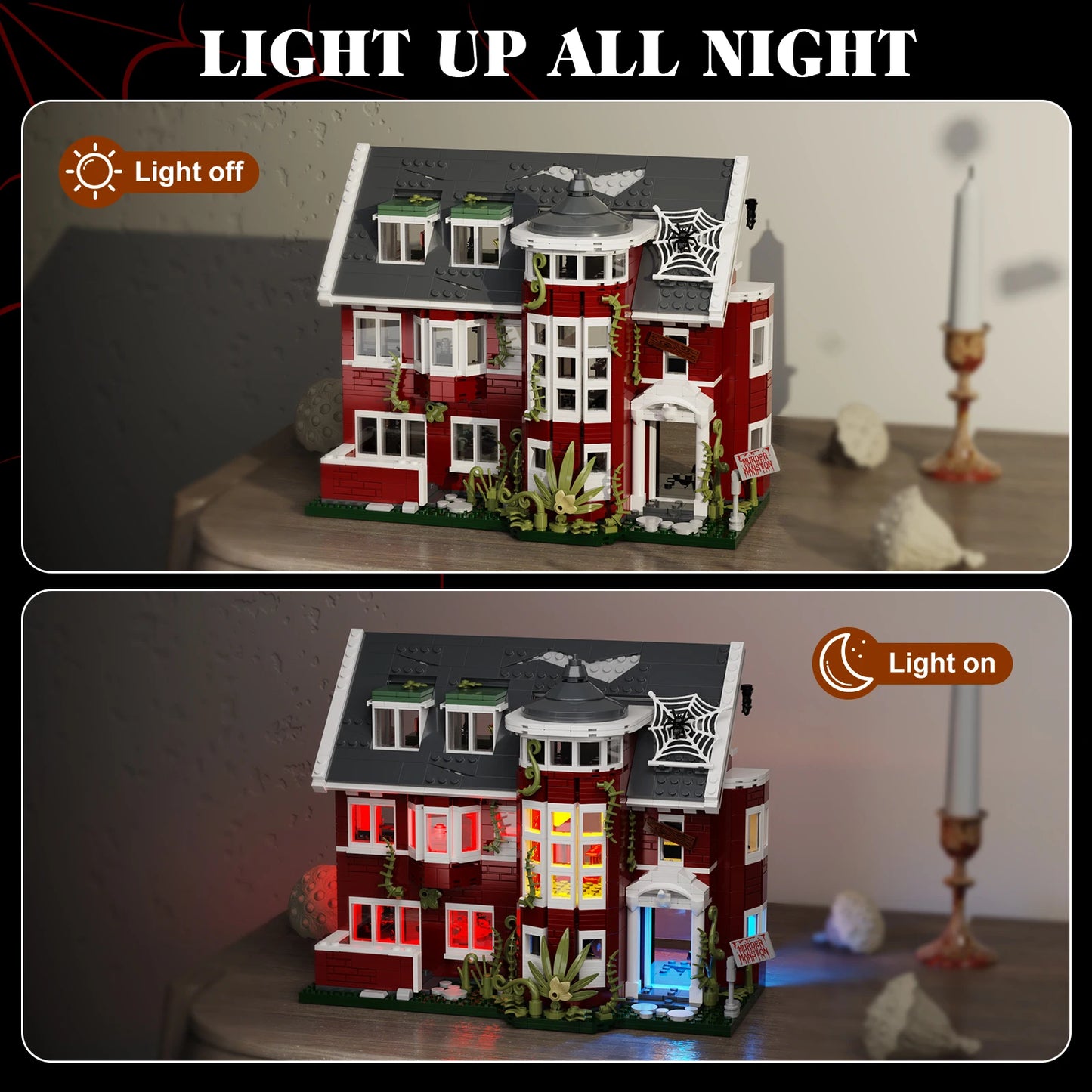 AHS Murder House Building Set 1171 Pieces American Horror Story Bricks Gift Set Collection-A