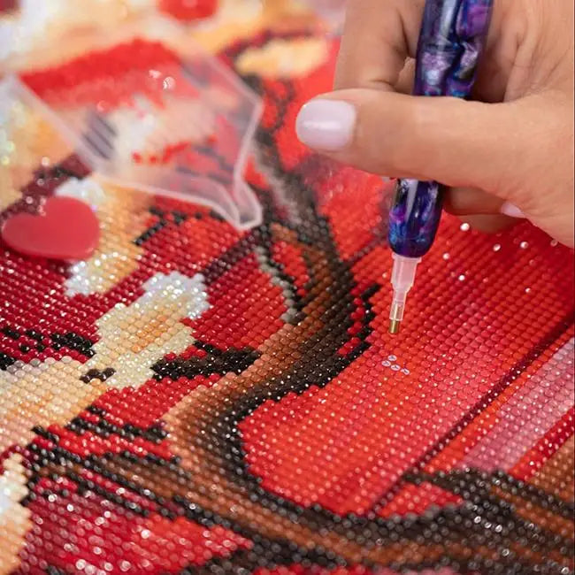Potdemiel Resin AB Fairy Dust 5D Diamond Painting Kit A Light Up Full Drill Canvas With Color Shifting Sparkle-A