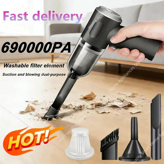 XMSJ 690000Pa Wireless Car Vacuum Cordless Wet Dry Cleaner