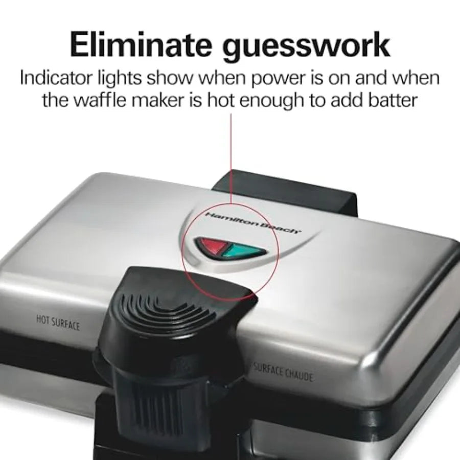 Belgian Mini Waffle Maker With Shade Control Makes Two