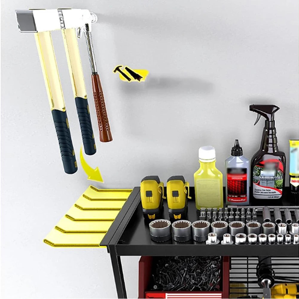 Twister CK Four Layer Wall Mounted Power Tool Organizer Rack For Garage And Workshop Storage-A