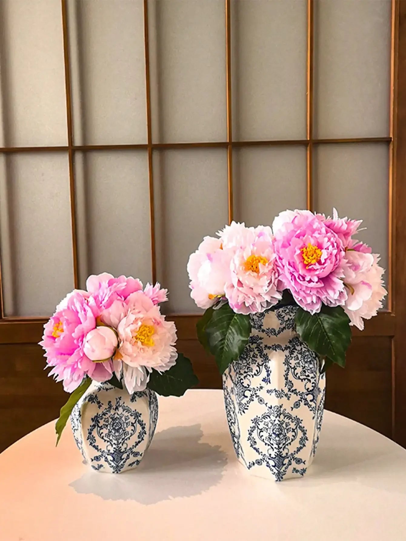 Porcelain Vase Chinese Retro Floral Decor For Living Room Multicolor Glaze Elegant Vintage Accent-A