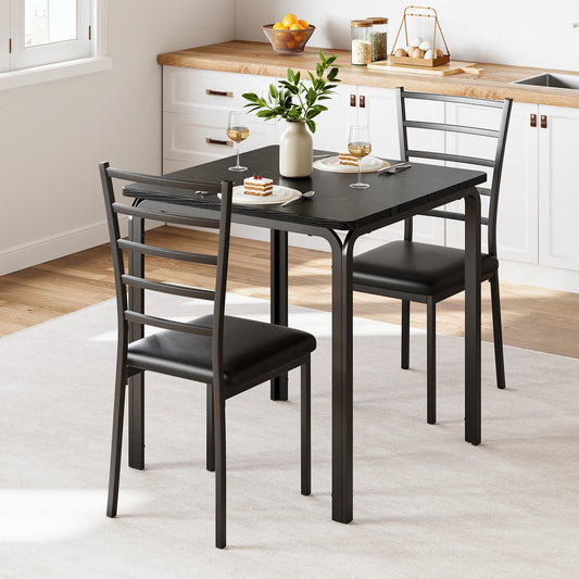 HobbyLane Dining Table Set With Two Upholstered Chairs For Dining Room
