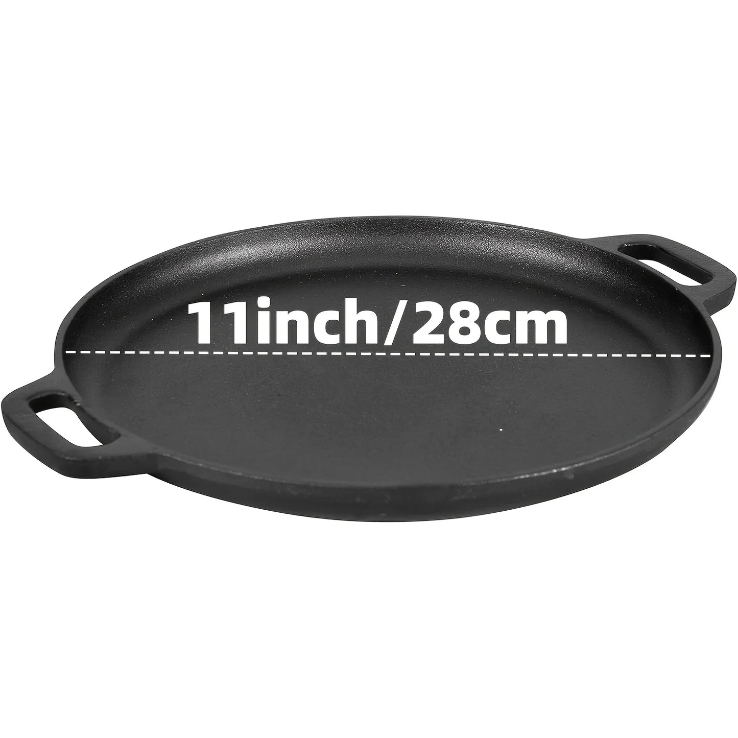 AEDG Cast Iron Skillet Set Preseasoned Heavy Duty Pans For Oven Grill Campfire